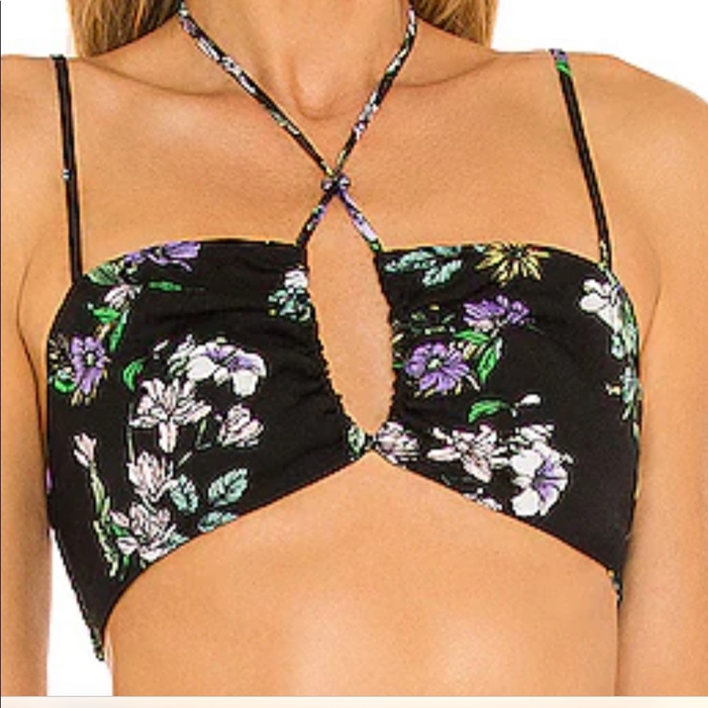 NWOT AFRM Luka Top in Spring Noir Floral